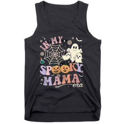 Groovy In My Spooky Mama Era Ghost Pumpkin Halloween Wo Tank Top