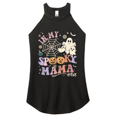 Groovy In My Spooky Mama Era Ghost Pumpkin Halloween Wo Women’s Perfect Tri Rocker Tank