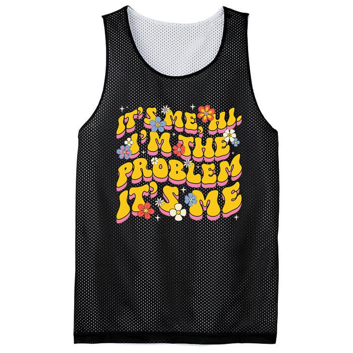 Groovy Its Me Hi I'm The Problem Mesh Reversible Basketball Jersey Tank