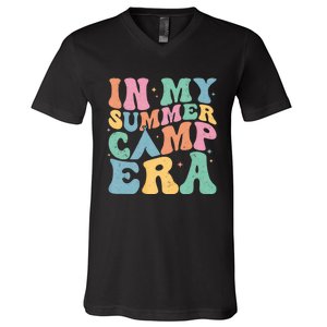 Groovy In My Summer Camp Era Retro Summer Camper V-Neck T-Shirt