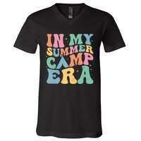 Groovy In My Summer Camp Era Retro Summer Camper V-Neck T-Shirt