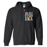 Groovy In My Summer Camp Era Retro Summer Camper Full Zip Hoodie