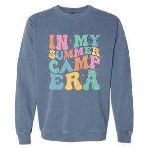 Groovy In My Summer Camp Era Retro Summer Camper Garment-Dyed Sweatshirt