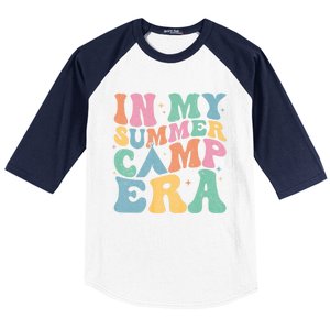 Groovy In My Summer Camp Era Retro Summer Camper Baseball Sleeve Shirt