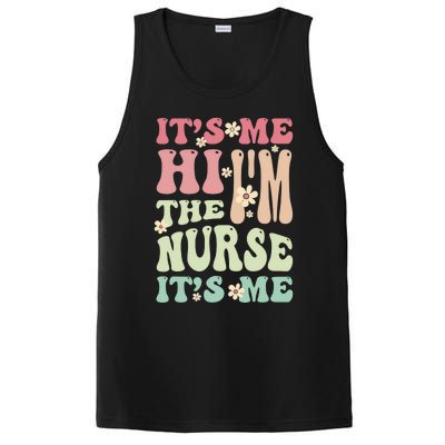 Groovy It's Me Hi I'm The Nurse It's Me Funny Nurses PosiCharge Competitor Tank