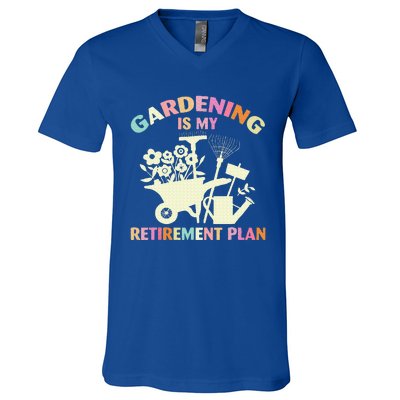 Gardening Is My Retirement Plan V-Neck T-Shirt