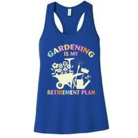 Gardening Is My Retirement Plan Women's Racerback Tank