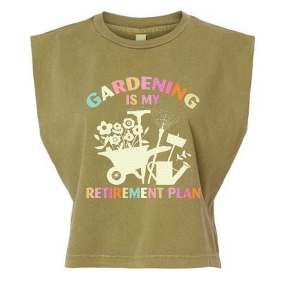 Gardening Is My Retirement Plan Garment-Dyed Women's Muscle Tee