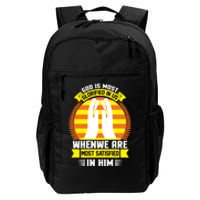 God Is Most Glorified In Us When We Are Most Satisfied In Him Daily Commute Backpack