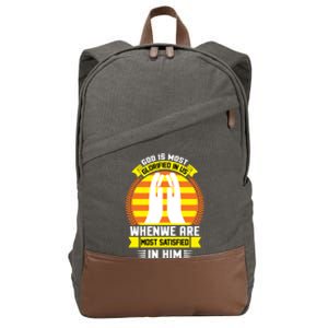 God Is Most Glorified In Us When We Are Most Satisfied In Him Cotton Canvas Backpack