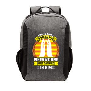 God Is Most Glorified In Us When We Are Most Satisfied In Him Vector Backpack