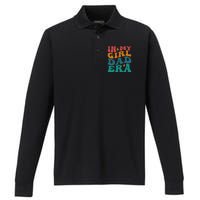 Groovy In My Girl Dad Era Performance Long Sleeve Polo