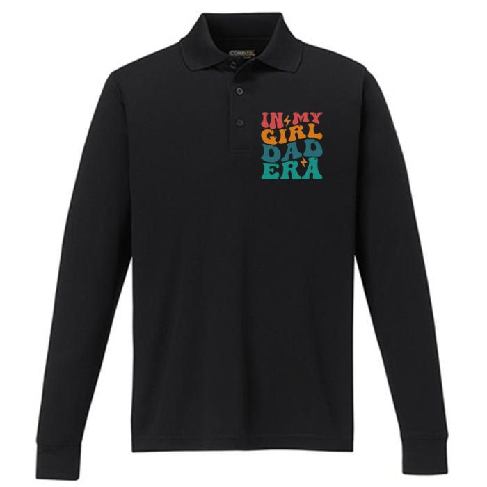 Groovy In My Girl Dad Era Performance Long Sleeve Polo