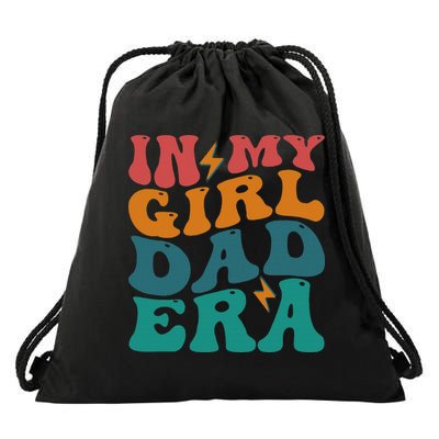 Groovy In My Girl Dad Era Drawstring Bag