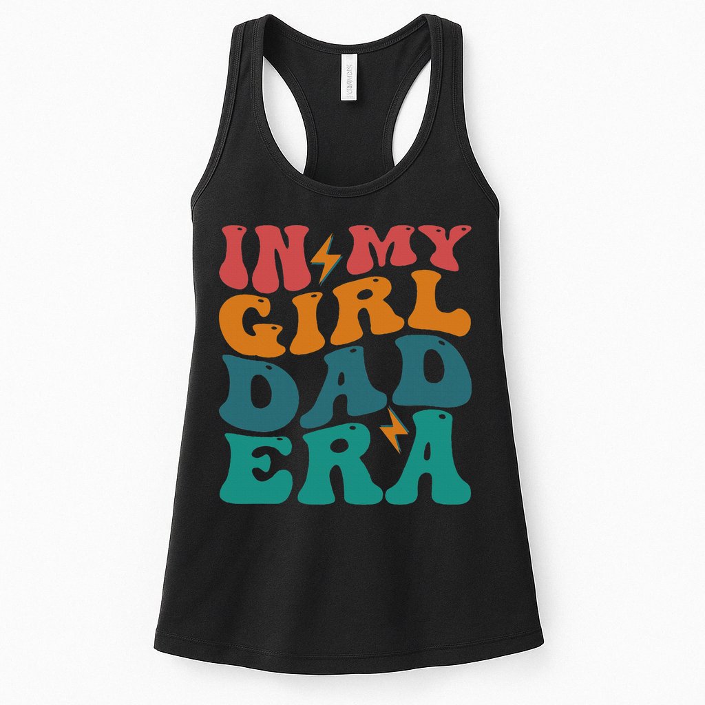Groovy In My Girl Dad Era Womens Tank Top