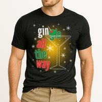 Gin all the way Jingle Funny Christmas Cooling Performance Crew T-Shirt