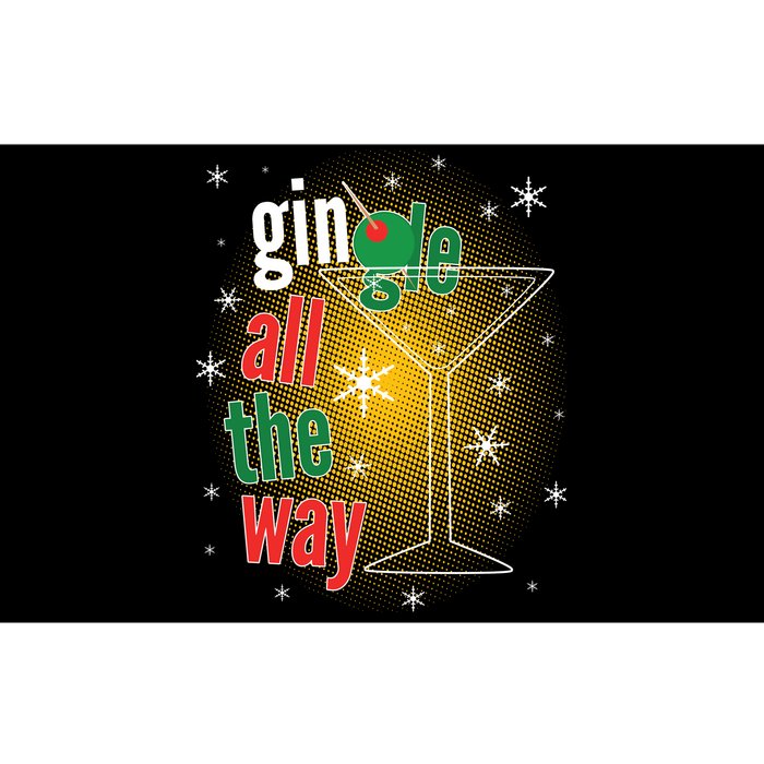 Gin all the way Jingle Funny Christmas Bumper Sticker