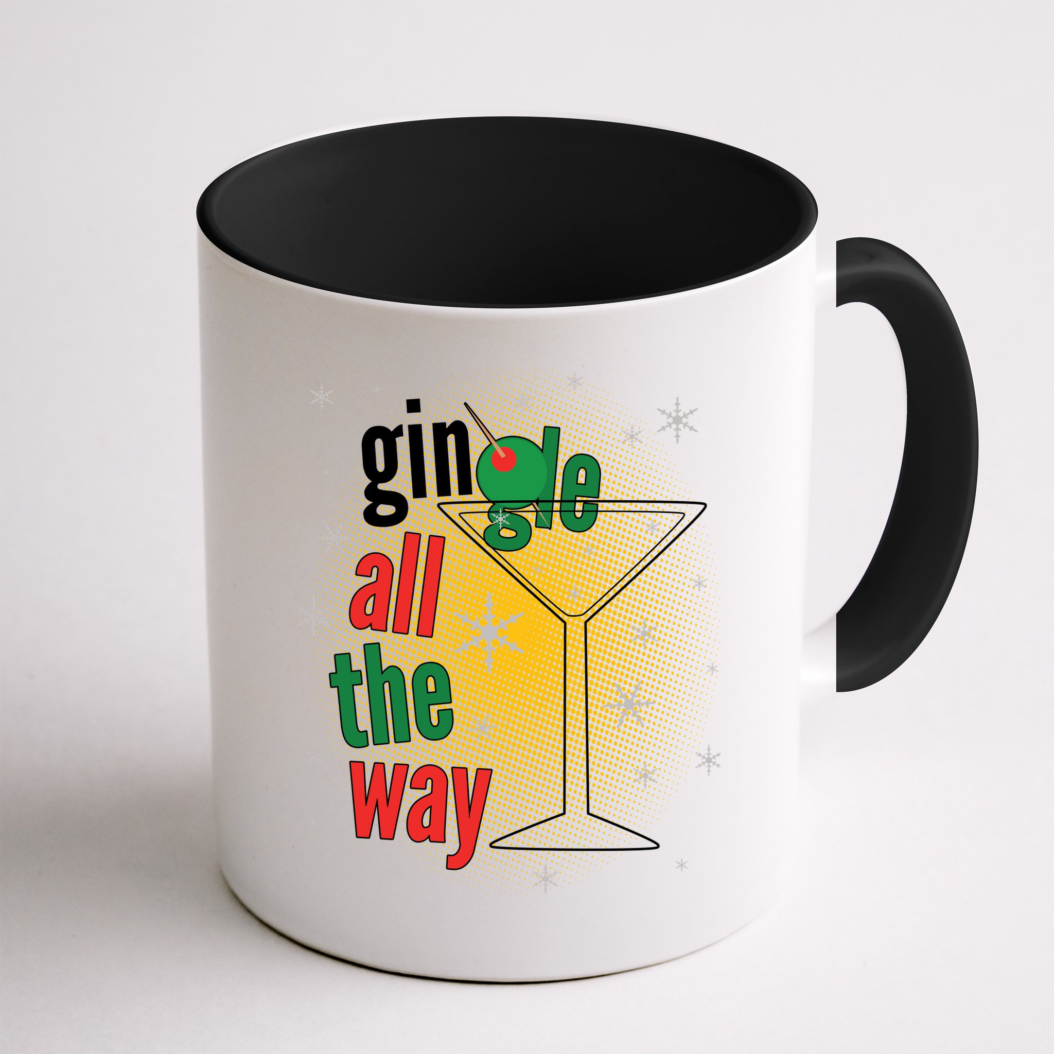 Gin all the way Jingle Funny Christmas Mug