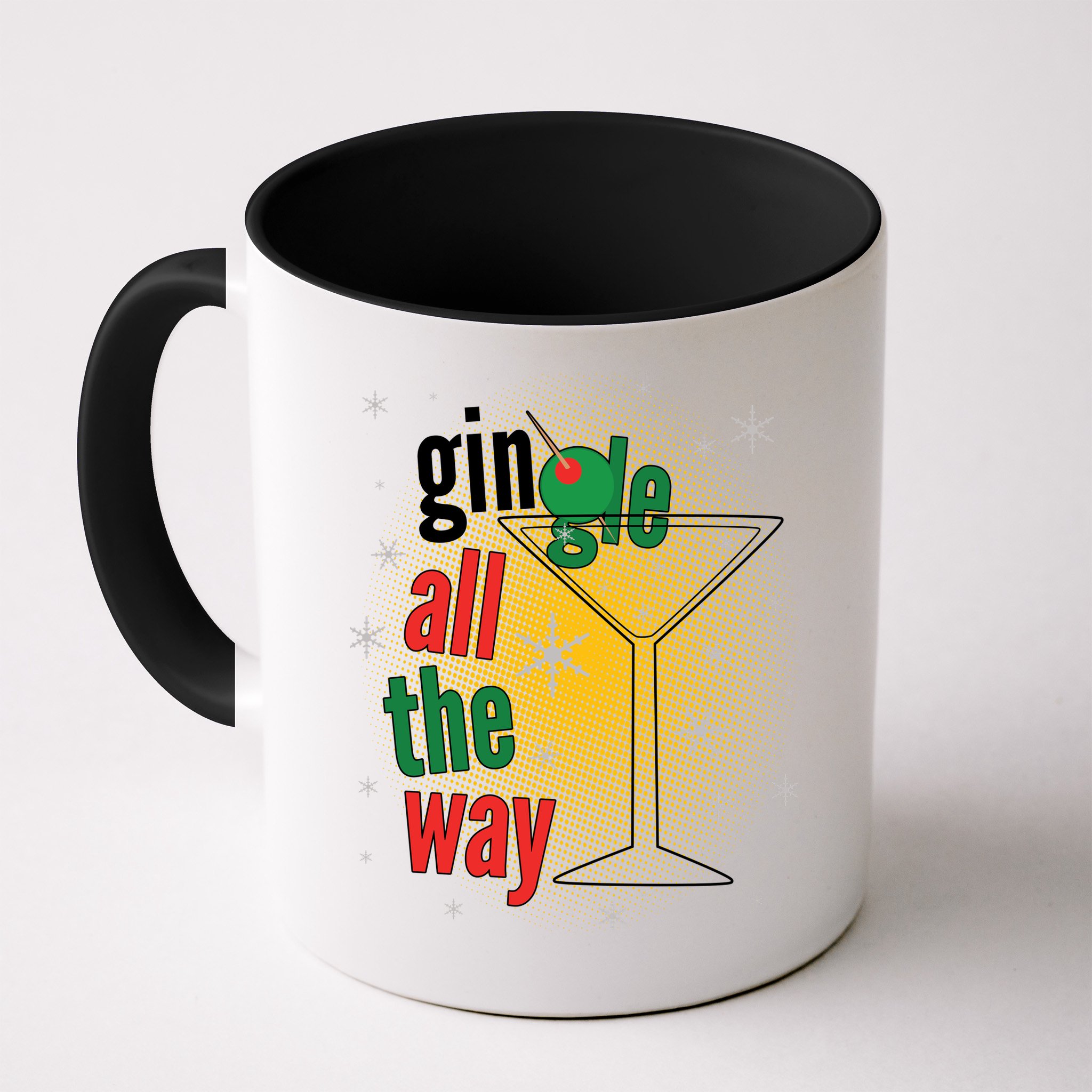 Gin all the way Jingle Funny Christmas Mug