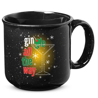 Gin all the way Jingle Funny Christmas 15oz Campfire Ceramic Mug