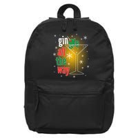 Gin all the way Jingle Funny Christmas 16 in Basic Backpack