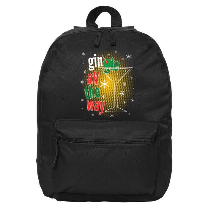 Gin all the way Jingle Funny Christmas 16 in Basic Backpack
