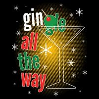 Gin all the way Jingle Funny Christmas 16 in Basic Backpack