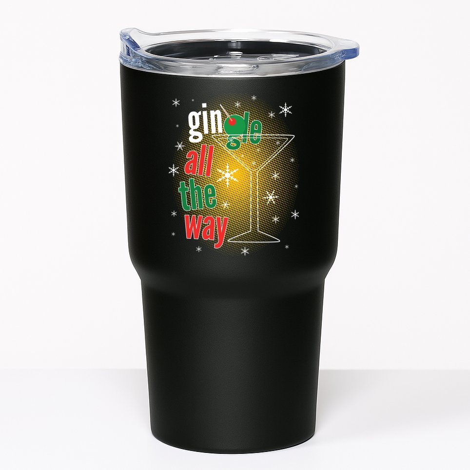 Gin all the way Jingle Funny Christmas Tumbler