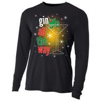 Gin all the way Jingle Funny Christmas Cooling Performance Long Sleeve Crew