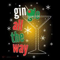 Gin all the way Jingle Funny Christmas Poster