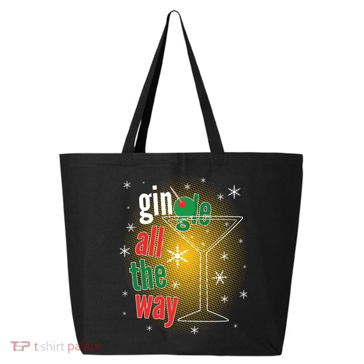 Gin all the way Jingle Funny Christmas 25L Jumbo Tote