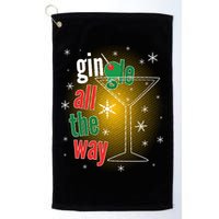 Gin all the way Jingle Funny Christmas Golf Towel