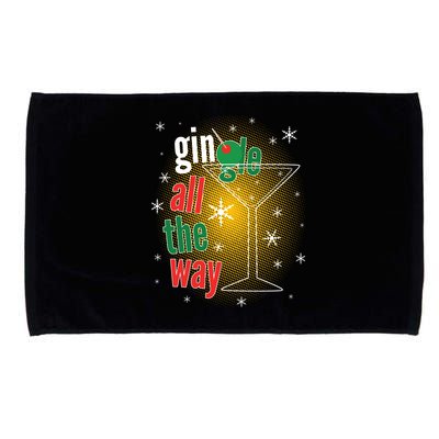 Gin all the way Jingle Funny Christmas Microfiber Hand Towel