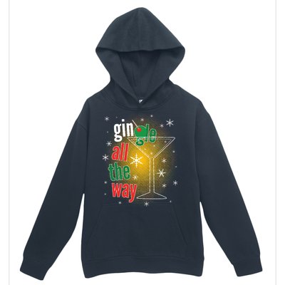 Gin all the way Jingle Funny Christmas Urban Pullover Hoodie