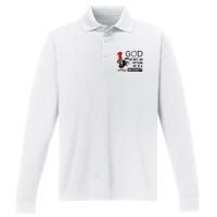 God Is Not An Option He Is A Necessity Performance Long Sleeve Polo