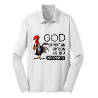 God Is Not An Option He Is A Necessity Silk Touch Performance Long Sleeve Polo