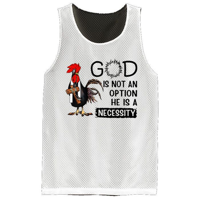 God Is Not An Option He Is A Necessity Mesh Reversible Basketball Jersey Tank