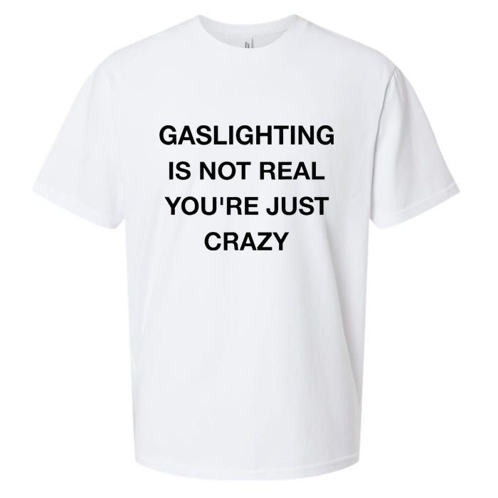 Gaslighting Is Not Real Sueded Cloud Jersey T-Shirt