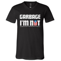 Garbage IM Not Puerto Rico Flag Boricua V-Neck T-Shirt