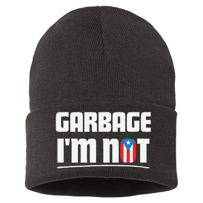 Garbage IM Not Puerto Rico Flag Boricua Sustainable Knit Beanie