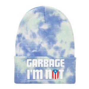 Garbage IM Not Puerto Rico Flag Boricua Tie Dye 12in Knit Beanie