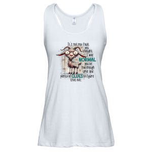 Goat ItS Not My Fault You Thought I Was Normal Ladies Essential Flowy Tank