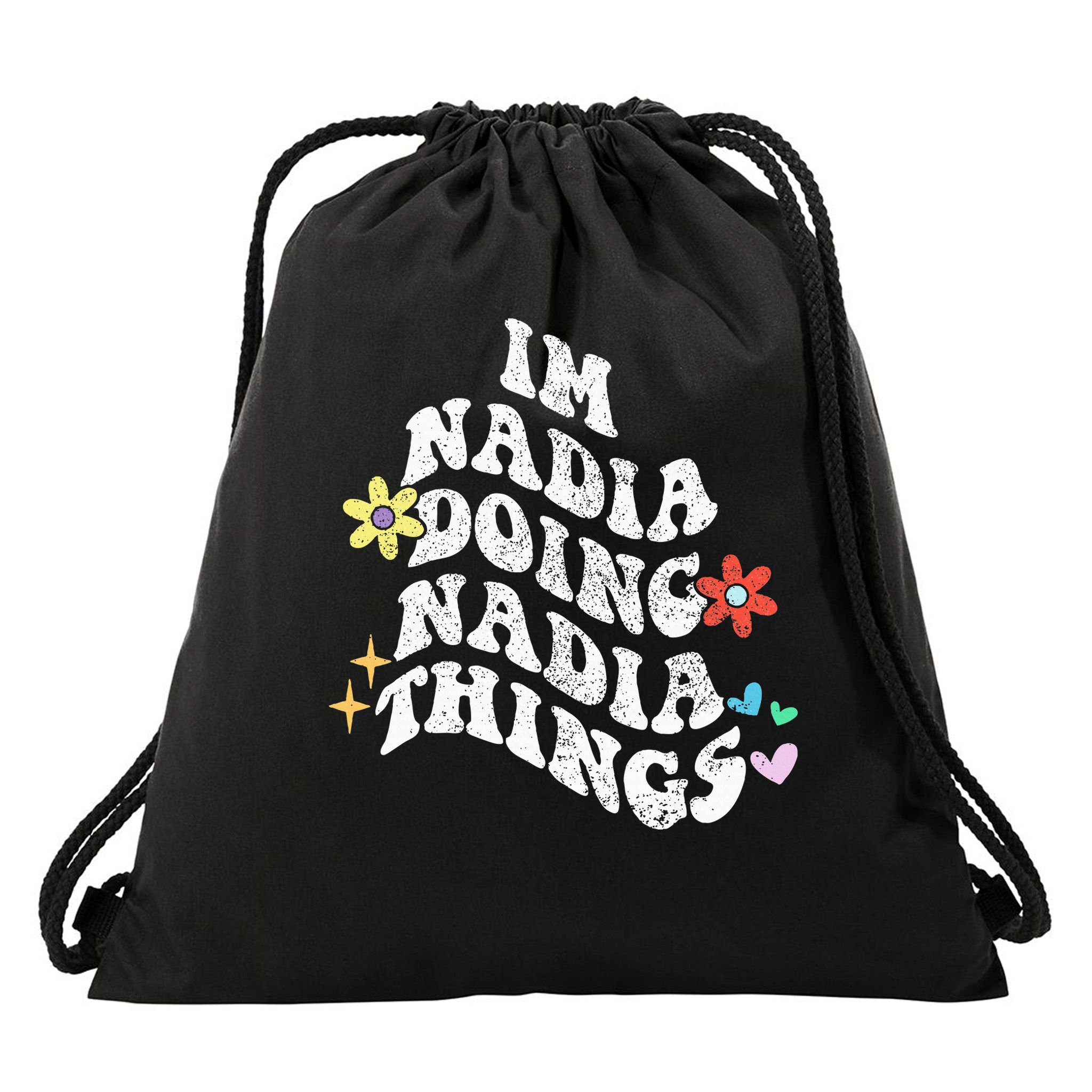 Groovy Im Nadia Doing Nadia Things Funny Mother's Day Drawstring Bag