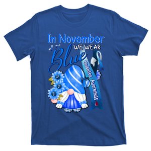 Gnomes In November We Wear Blue Diabetes Awareness Month Great Gift T-Shirt