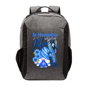 Gnomes In November We Wear Blue Diabetes Awareness Month Great Gift Vector Backpack