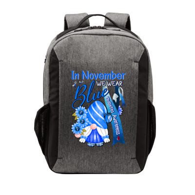 Gnomes In November We Wear Blue Diabetes Awareness Month Great Gift Vector Backpack