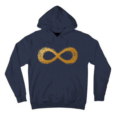 Golden Infinity Neurodiversity Symbol Autism Awareness Tall Hoodie