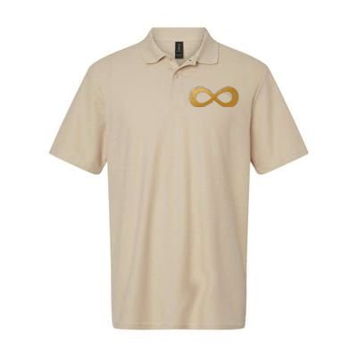 Golden Infinity Neurodiversity Symbol Autism Awareness Softstyle Adult Sport Polo