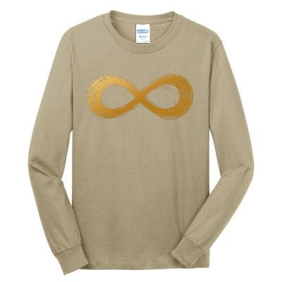 Golden Infinity Neurodiversity Symbol Autism Awareness Tall Long Sleeve T-Shirt