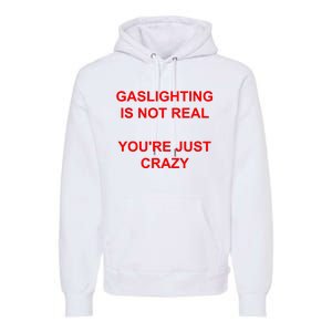 Gaslighting Is Not Real YouRe Just Crazy I Love Gaslighting Premium Hoodie